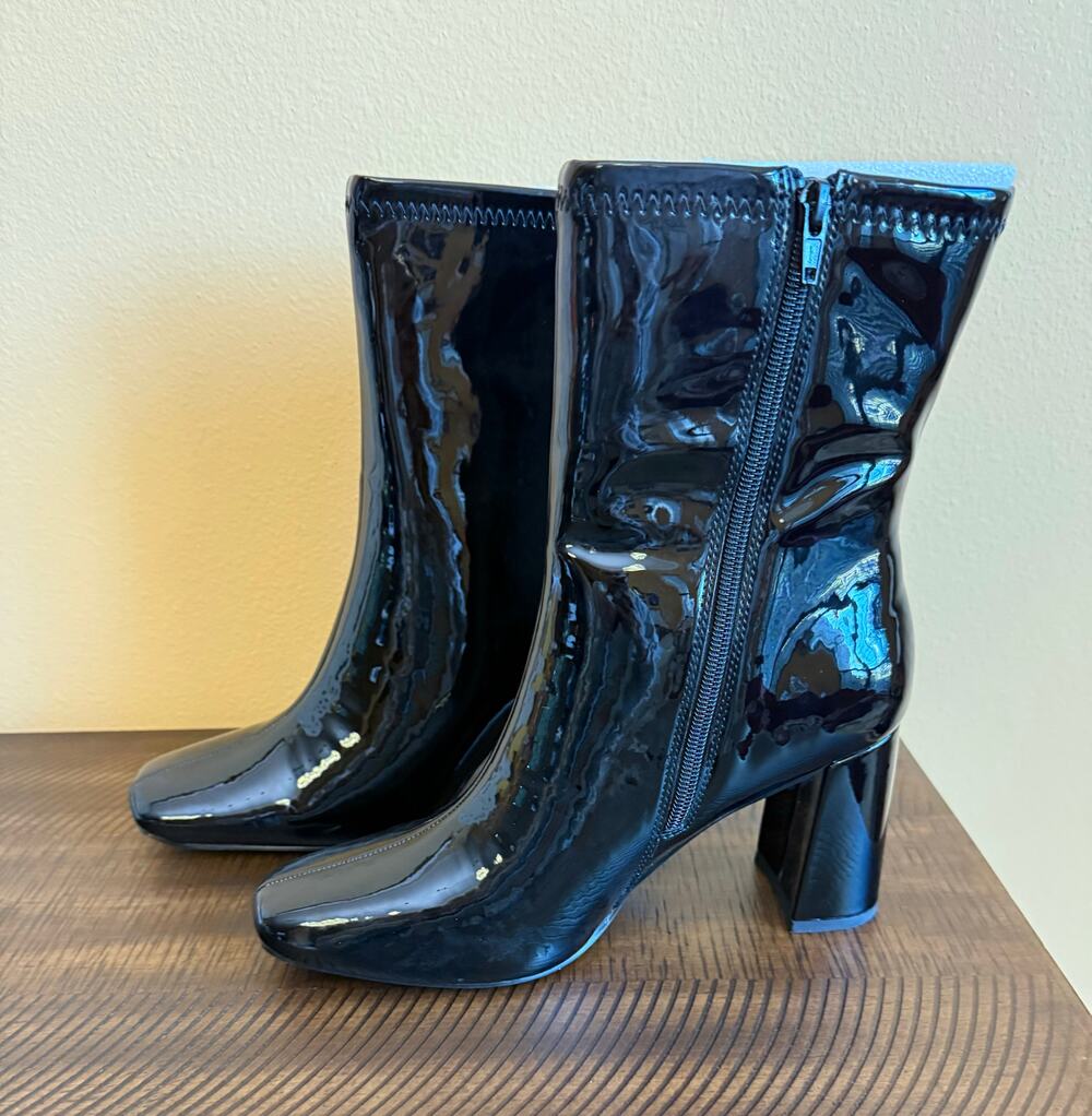 Dream Paris square toe Gogo boots ankle chunky heel mid calf NEW 8.5 ($39 retail